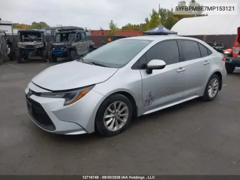 2021 Toyota Corolla Le VIN 5YFBPMBE7MP153121 фото 3