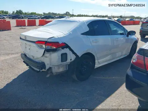 2021 Toyota Corolla Le VIN 5YFEPMAE5MP248534 фото 4