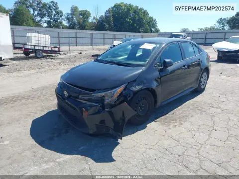 2021 Toyota Corolla Le VIN 5YFEPMAE7MP202574 фото 3