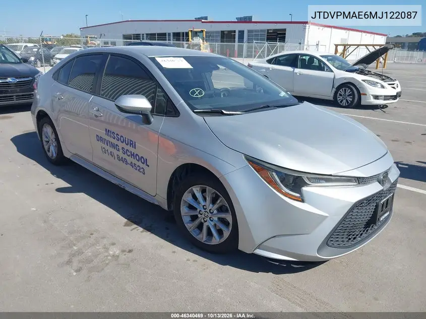 2021 Toyota Corolla Le VIN JTDVPMAE6MJ122087 фото 2