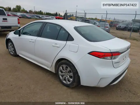 2022 Toyota Corolla Le/Xle VIN 5YFBPMBE3NP347422 фото 3