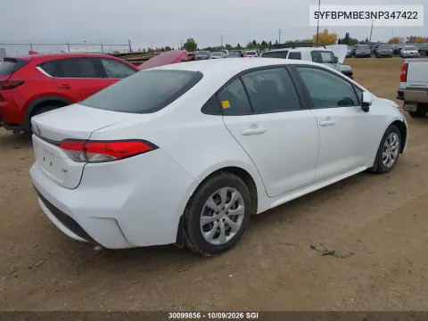 2022 Toyota Corolla Le/Xle VIN 5YFBPMBE3NP347422 фото 4