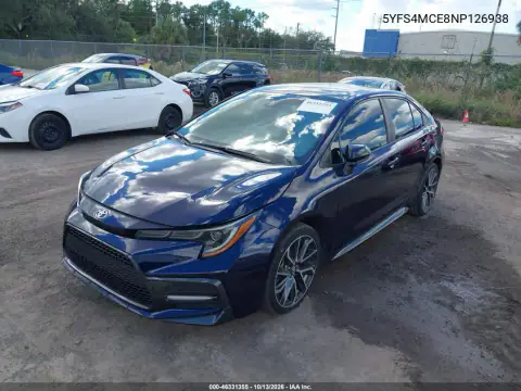 5YFS4MCE8NP126938 — 2022 Toyota Corolla, Правая сторона, фото до ремонта
