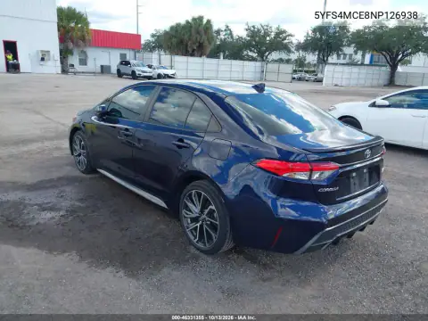 2022 Toyota Corolla Se VIN 5YFS4MCE8NP126938 фото 4