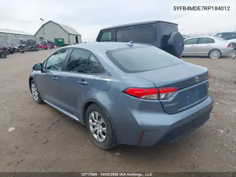 2024 Toyota Corolla Le VIN 5YFB4MDE7RP184012 фото 4