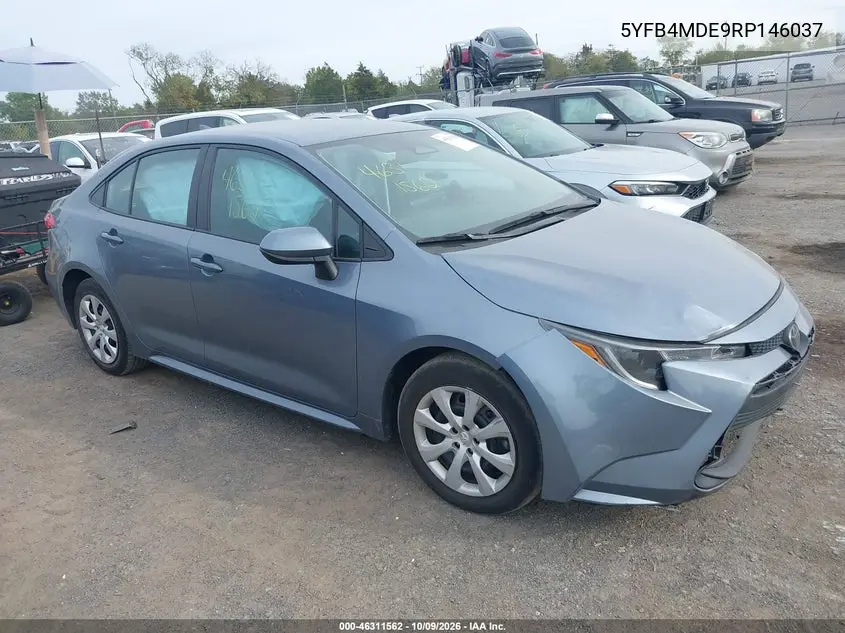 2024 Toyota Corolla Le VIN 5YFB4MDE9RP146037 фото 2