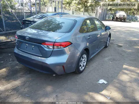 2024 Toyota Corolla Le VIN 5YFB4MDE4RP109705 фото 5