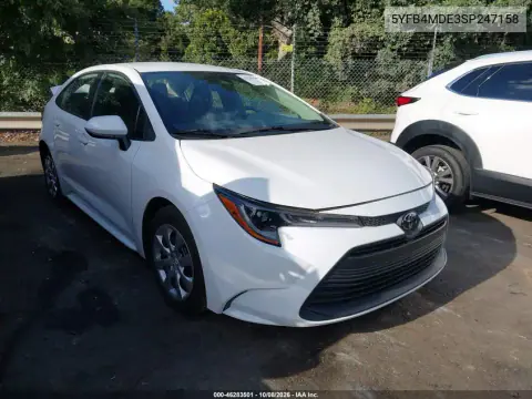 5YFB4MDE3SP247158 — 2025 Toyota Corolla, Задняя часть, фото до ремонта
