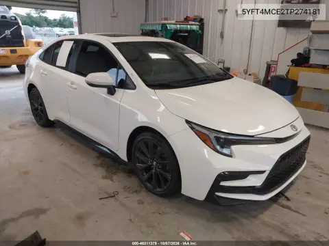 2026 Toyota Corolla Xse VIN 5YFT4MCE2TP274181 фото 2