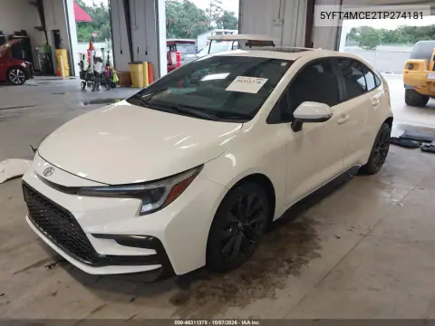 2026 Toyota Corolla Xse VIN 5YFT4MCE2TP274181 фото 3