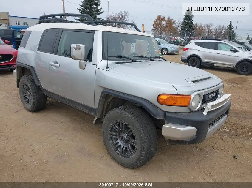 2007 Toyota Fj Cruiser VIN JTEBU11FX70010773 фото 1