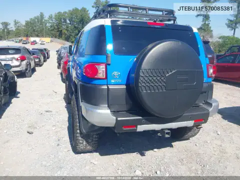 2007 Toyota Fj Cruiser VIN JTEBU11F570085381 фото 4