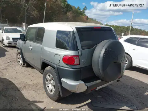 2010 Toyota Fj Cruiser VIN JTEBU4BF4AK075727 фото 4