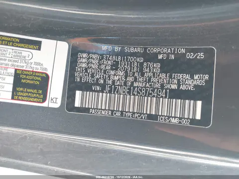 2025 Toyota Gr86 Premium VIN JF1ZNBE14S8754941 фото 10