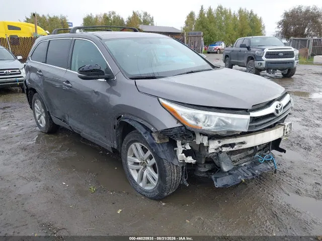 2016 Toyota Highlander Le V6 VIN 5TDBKRFH3GS351299 фото 1