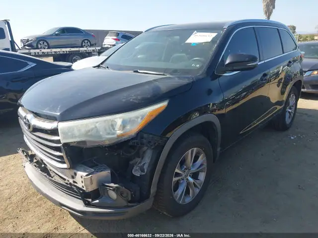 5TDKKRFH7FS100297 — 2015 Toyota Highlander XLE V6, фото 2 с аукциона IAAI 14.10.2026, Передняя часть