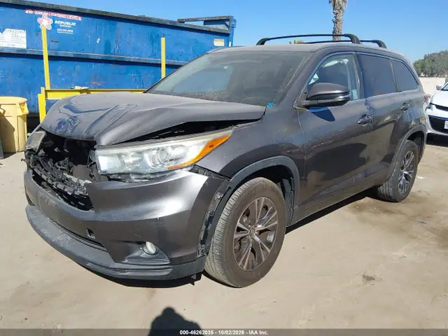 5TDKKRFH1GS501118 — 2016 Toyota Highlander XLE V6, фото 2 с аукциона IAAI 14.10.2026, Передняя часть