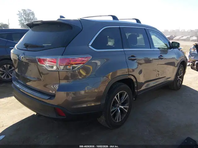 5TDKKRFH1GS501118 — 2016 Toyota Highlander XLE V6, фото 4 с аукциона IAAI 14.10.2026, Передняя часть