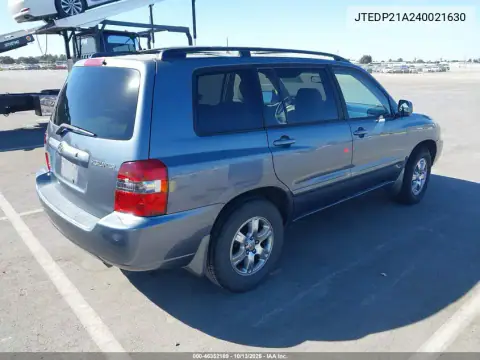 JTEDP21A240021630 — 2004 Toyota Highlander, фото 4 с аукциона IAAI, Естественный износ