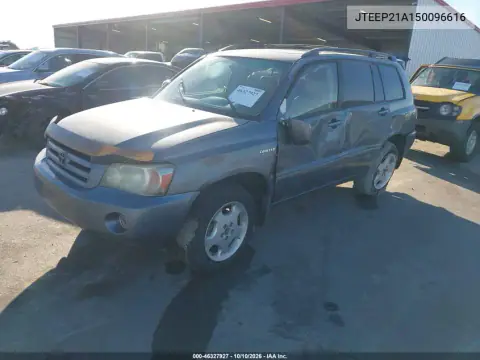 2005 Toyota Highlander Limited V6 VIN JTEEP21A150096616 фото 2