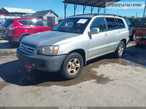 2006 Toyota Highlander VIN JTEGD21A760147992 фото 3