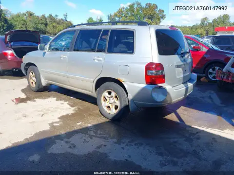2006 Toyota Highlander VIN JTEGD21A760147992 фото 4
