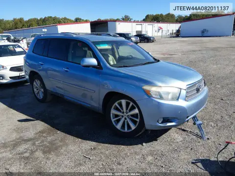 JTEEW44A082011137 — 2008 Toyota Highlander, Передний левый, фото до ремонта