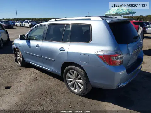 2008 Toyota Highlander Hybrid Limited VIN JTEEW44A082011137 фото 4