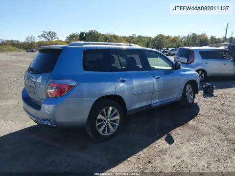 2008 Toyota Highlander Hybrid Limited VIN JTEEW44A082011137 фото 5