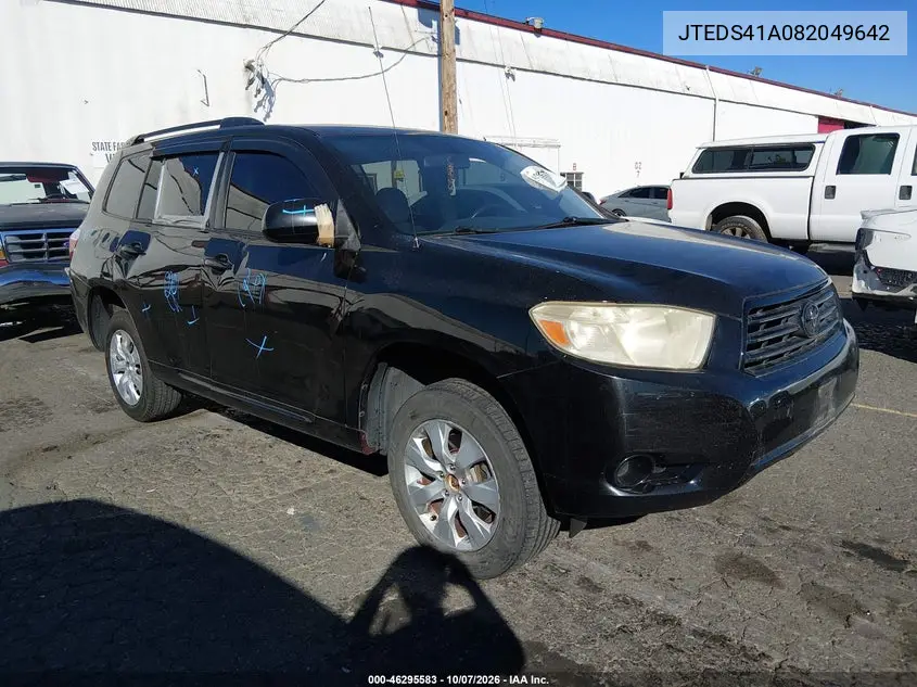 2008 Toyota Highlander VIN JTEDS41A082049642 фото 1