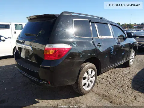 2008 Toyota Highlander VIN JTEDS41A082049642 фото 4