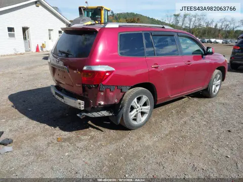 JTEES43A982063766 — 2008 Toyota Highlander, Сзади, фото до ремонта