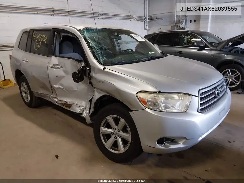 JTEDS41AX82039555 — 2008 Toyota Highlander, фото 2 с аукциона IAAI, Передняя часть