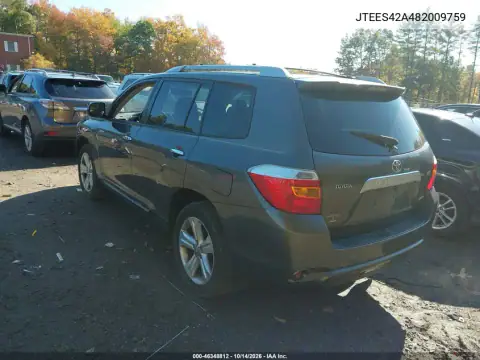 JTEES42A482009759 — 2008 Toyota Highlander, фото 4 с аукциона IAAI 16.10.2026, Естественный износ