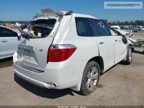 JTEDS42AX92092711 — 2009 Toyota Highlander, фото 4 с аукциона IAAI, Переворот