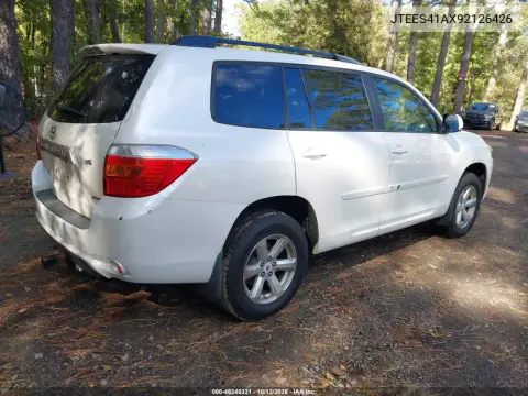 2009 Toyota Highlander VIN JTEES41AX92126426 фото 4