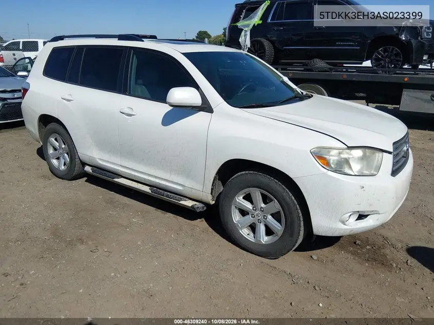 2010 Toyota Highlander Se V6 VIN 5TDKK3EH3AS023399 фото 2