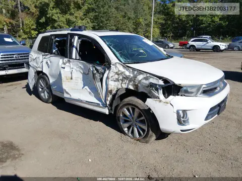 JTEDC3EH3B2003177 — 2011 Toyota Highlander, Правая сторона, фото до ремонта