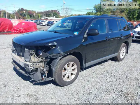 2012 Toyota Highlander Se V6 VIN 5TDBK3EH8CS115031 фото 3