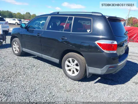 2012 Toyota Highlander Se V6 VIN 5TDBK3EH8CS115031 фото 4