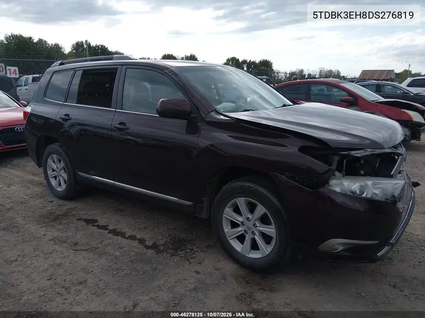 2013 Toyota Highlander Se V6 VIN 5TDBK3EH8DS276819 фото 1