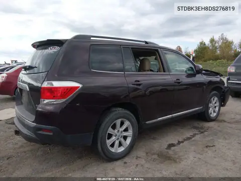 2013 Toyota Highlander Se V6 VIN 5TDBK3EH8DS276819 фото 4