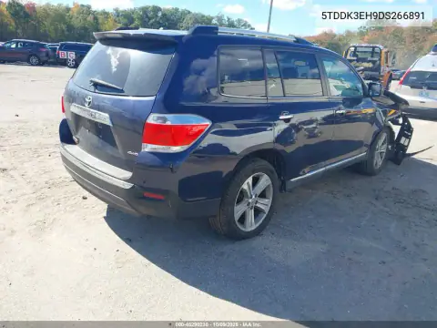 2013 Toyota Highlander Limited V6 VIN 5TDDK3EH9DS266891 фото 4