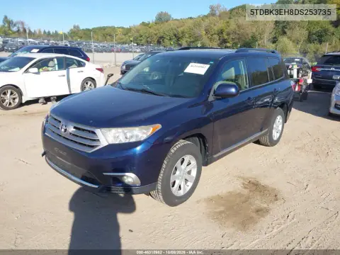 2013 Toyota Highlander Se V6 VIN 5TDBK3EH8DS253735 фото 3