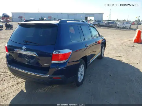 2013 Toyota Highlander Se V6 VIN 5TDBK3EH8DS253735 фото 5