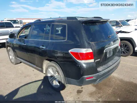 2013 Toyota Highlander Limited V6 VIN 5TDDK3EHXDS243491 фото 4