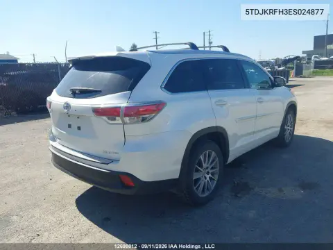2014 Toyota Highlander Xle VIN 5TDJKRFH3ES024877 фото 5