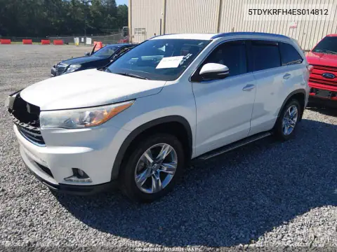 5TDYKRFH4ES014812 — 2014 Toyota Highlander, Правая сторона, фото до ремонта