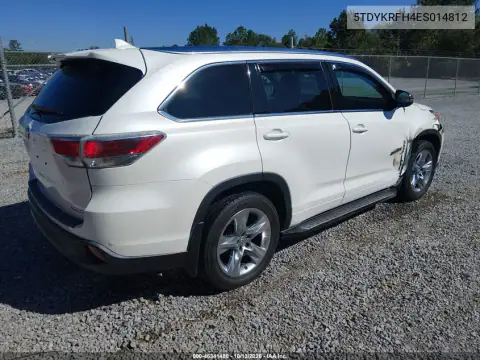5TDYKRFH4ES014812 — 2014 Toyota Highlander, Правая сторона, фото до ремонта
