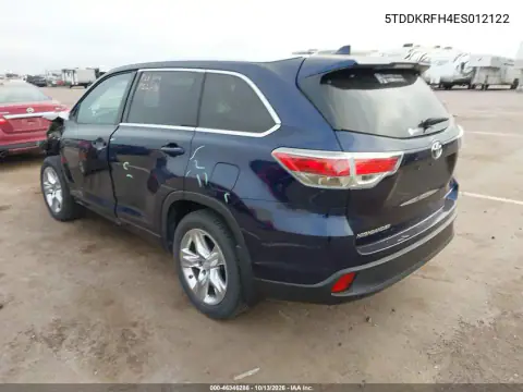 5TDDKRFH4ES012122 — 2014 Toyota Highlander, фото 4 с аукциона IAAI, Передняя часть